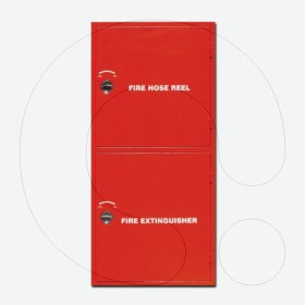 Double compartment fire hose cabinet - complete with 3/4” hose (30 m)