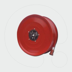 Wall-mounted manual swinging hose reel with fire hose, 3/4”