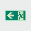 Phosphorescent Emergency Exit Sign - Left (320x160 mm)