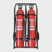 Aparat për shuarjen e zjarrit, 50 kg (2x25kg) dyoksid karboni (CO2) - me rrota