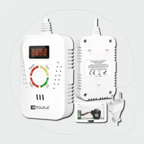 2-in-1 Carbon Monoxide and Combustible Gas Detector – Audible Alarm – 230V Powered