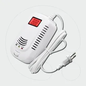 Detektor gazrash LPG, LNG, metan, propan, butan me alarm dhe ekran LCD