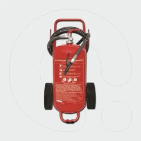 Trolley Fire Extinguisher 50 kg Dry Powder Welded ABC 40%