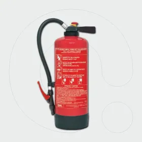 Fire extinguisher, 9 kg Dry Powder ABC, Knob-Operated