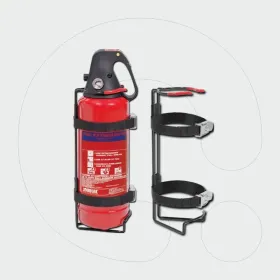 Fire Extinguisher, 1 kg Dry Powder ABC 40% - with plastic cover