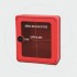 Wall-mounted fire hose cabinet with transparent safety door for emergency access