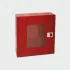 Wall-mounted fire hose cabinet with RAL 3000 electrostatic coating and UV protection