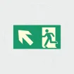 Shenjë Fosforeshente e Daljes Emergjente - Majtas Lart (320x160 mm)