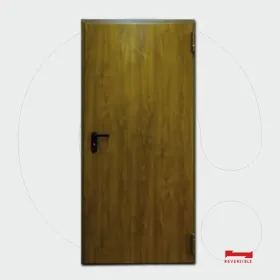 Derë me pamje druri njëkrahëshe rezistente ndaj zjarrit 60 min, 1.000 × 2.050 mm