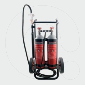 Aparat për shuarjen e zjarrit, 10 kg (2x5kg) dyoksid karboni (CO2) - me rrota