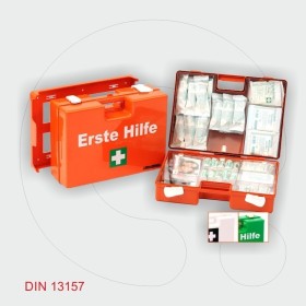 First aid kit according to DIN 13157