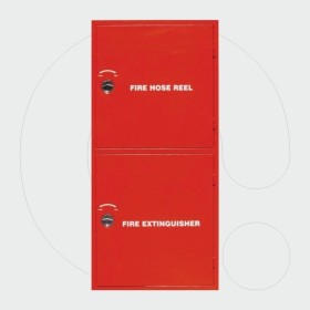 Double Compartment Fire Hose cabinet - complete with hose 1’’ (30m).