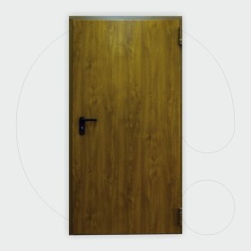 Wooden like color Single leaf Fire Door 60' 1.000 x 2.050 mm