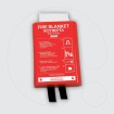 Fire blanket 1 x 1 m in a hard PVC box